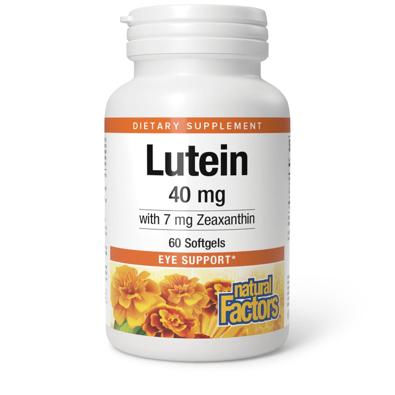 [Australia] - Natural Factors, Lutein 40 mg, Antioxidant Support for Healthy Eyes and Skin with Zeaxanthin, 60 Softgels 60 Count (Pack of 1) 