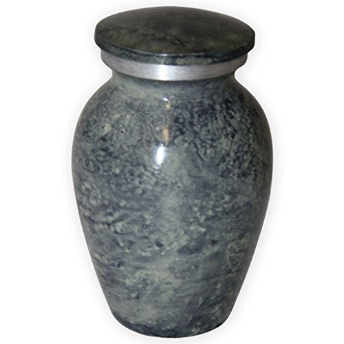 Apollonia Grey Keepsake Urn for Ashes - Small Size - NOT Intended for Full Cremation Ash Quantity