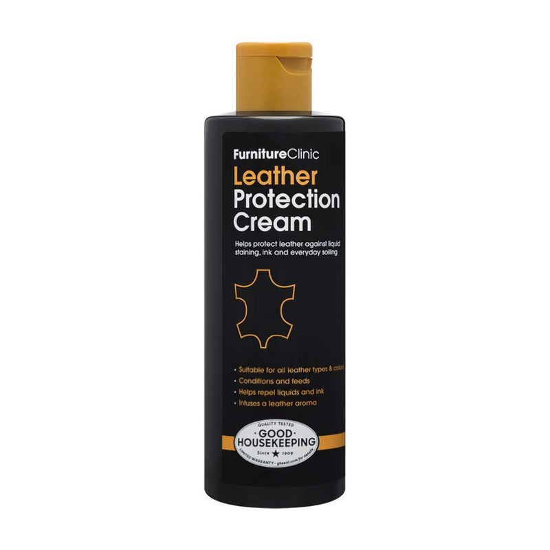 [Australia] - Furniture Clinic Leather Protection Cream | 2-in-1 Leather Conditioner & Waterproofing Protector for Furniture, Shoes, Car Seats & More | Prevent Stains while Nourishing | 8.5oz/ 250ml 8.5oz/250ml 
