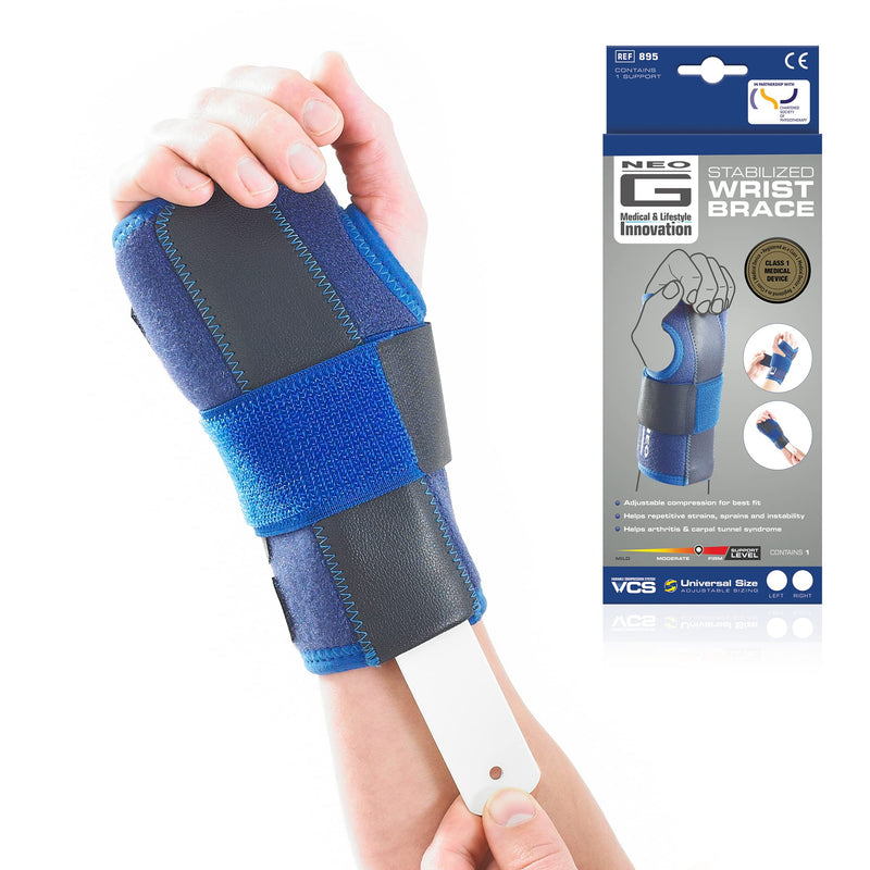 [Australia] - Neo-G Stabilized Carpal Tunnel Wrist Brace - Tendonitis Wrist Brace - For Arthritis, Tendonitis, Joint Pain, Sprains - Adjustable Compression - Right Hand - Class 1 Medical Device 