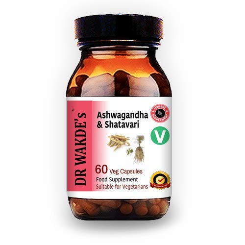 [Australia] - DR WAKDE's Ashwagandha & Shatavari Capsules (60 Veg Caps, Rejuvenating Herbs, Energy Support, Ayurvedic Supplement, Vegan, Herbal, All Natural, Made in UK) 
