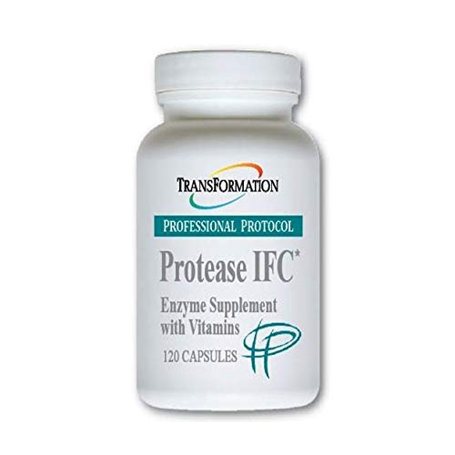 TRANSFORMATION THE GENESIS OF GOOD HEALTH Enzyme Protease IFC Enzyme Supplement, Natural Support for Muscle & Fatigue, with High Rich Vitamin A, E, C, Zinc, & Selenium, Non-GMO, 120 Capsules 120 Count (Pack of 1)