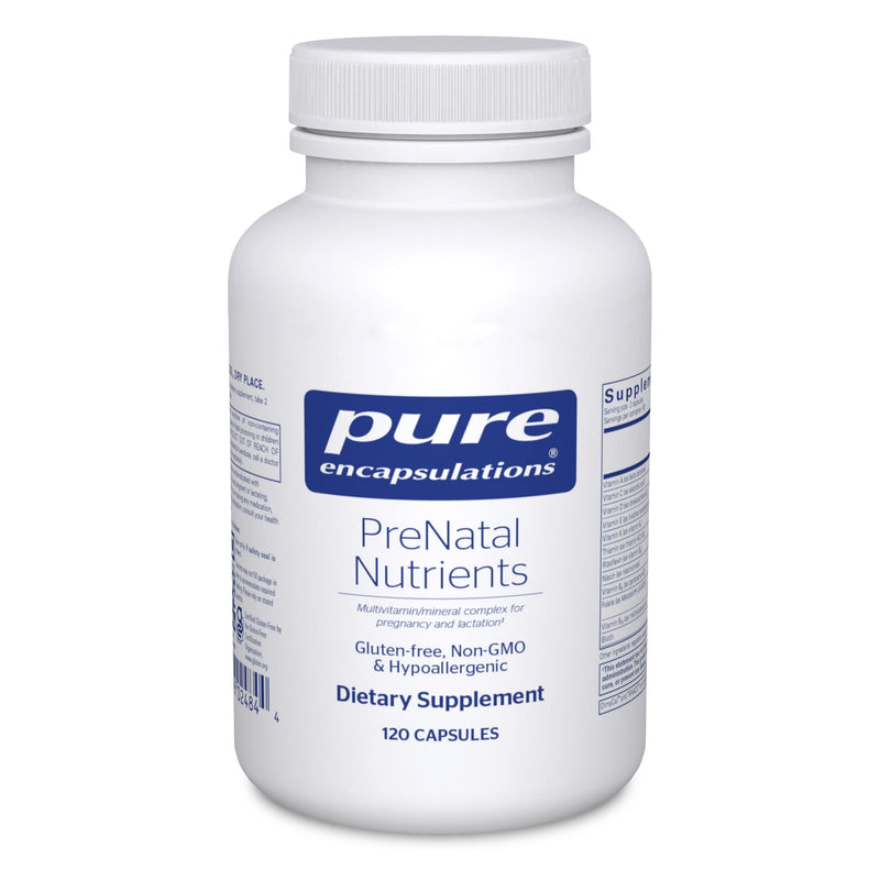 [Australia] - Pure Encapsulations PreNatal Nutrients - for Pregnancy & Lactation - Aids Energy & DNA Development* - with Folate, Choline & Iron - Gluten Free & Non-GMO - 120 Capsules 120 Count (Pack of 1) 