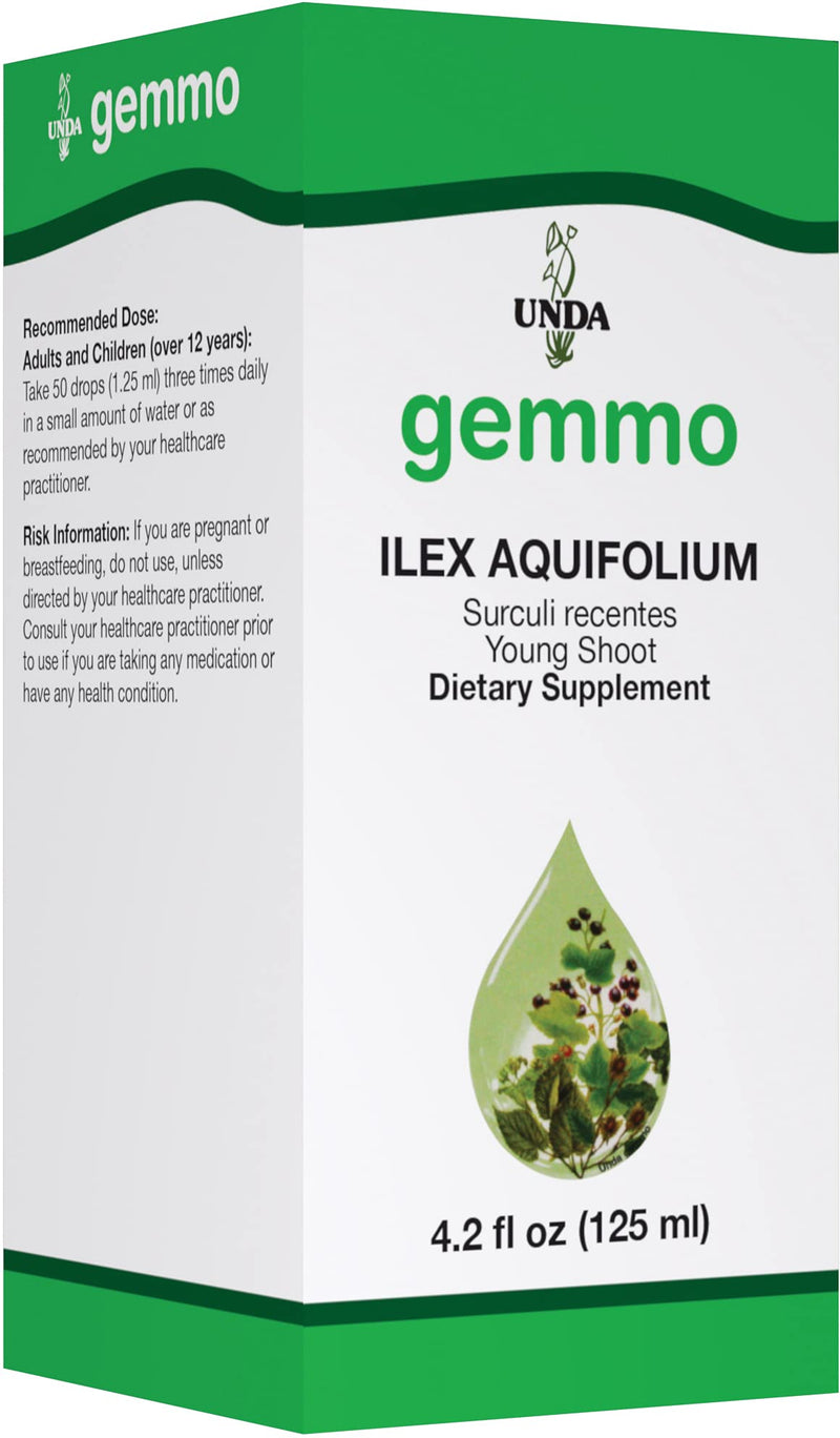 UNDA Gemmo Therapy Ilex Aquifolium | English Holly Young Shoot | 4.2 fl. oz.