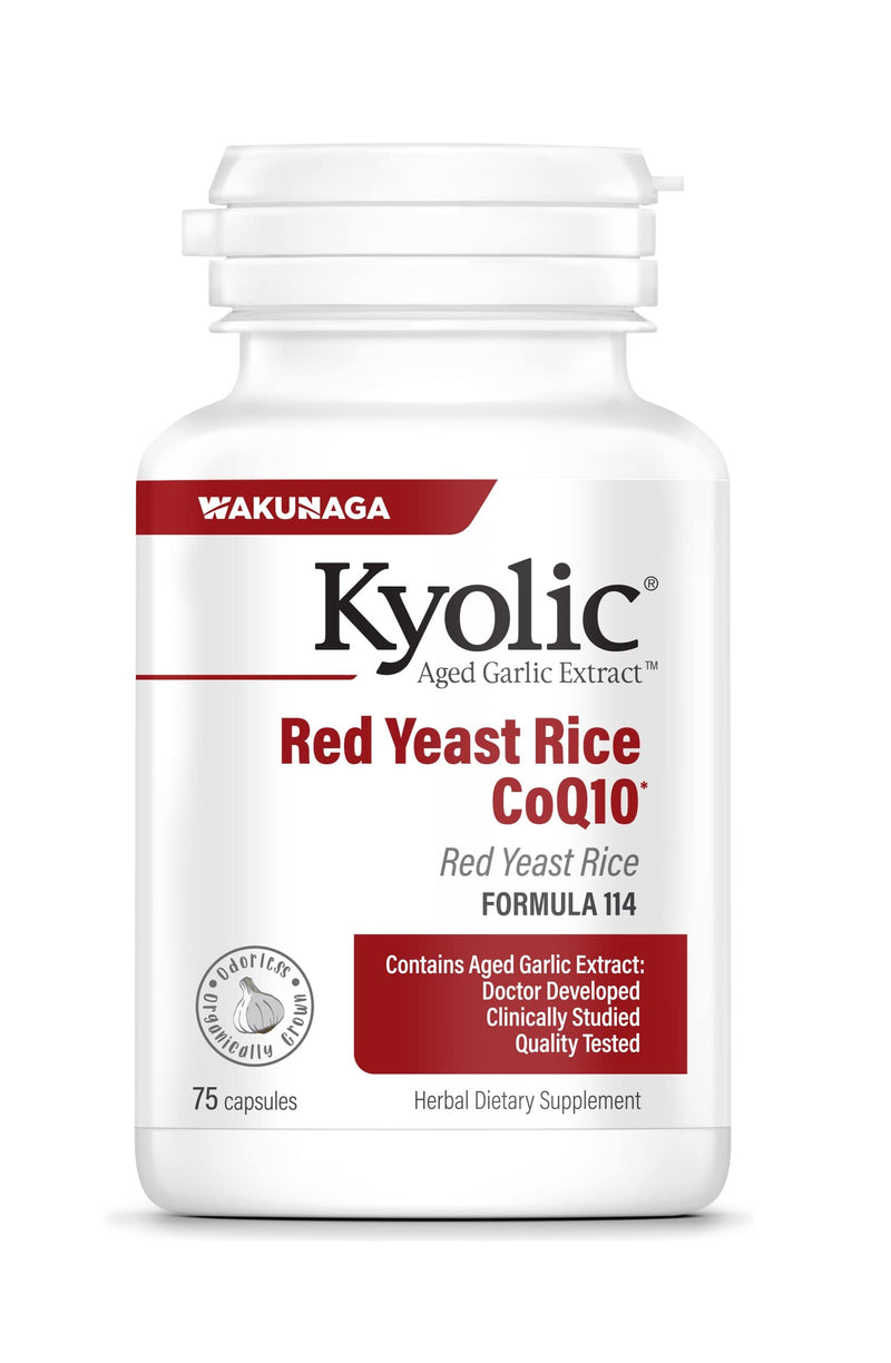 [Australia] - Kyolic Aged Garlic Extract Formula 114, Red Rice Yeast & Coq10, 75 Capsules (Packaging May Vary) Formula 114 Capsules 75 Count (Pack of 1) 