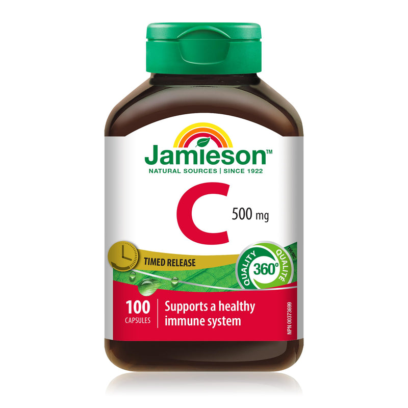 Jamieson Vitamin C 500 mg Timed Release Capsule 500mg 100 Caplets