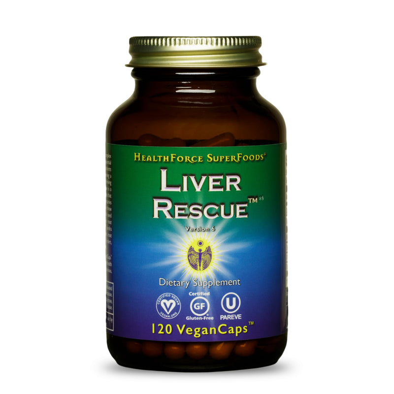 [Australia] - HealthForce SuperFoods Liver Rescue - Natural Liver Cleanse - Liver Health Formula with Milk Thistle & Dandelion Root - Gluten-Free & Vegan - 120 Capsules 120 Count (PACK of 1) 