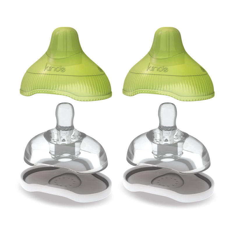 [Australia] - Kiinde Twist Active Latch Nipples for Breast Milk, Discourages Lazy Latching, Seamless Transition Between Bottle and Breast, Helps Relieve Colic - Slow Flow (2 Pack) 1 Count (Pack of 2) 
