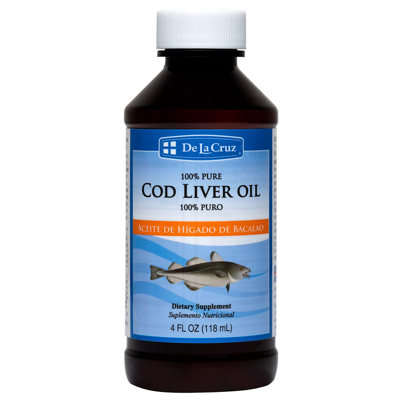 [Australia] - De La Cruz Cod Liver Oil Liquid - Pure Wild-Caught Icelandic Fish Oil 4 FL OZ (118 mL) 