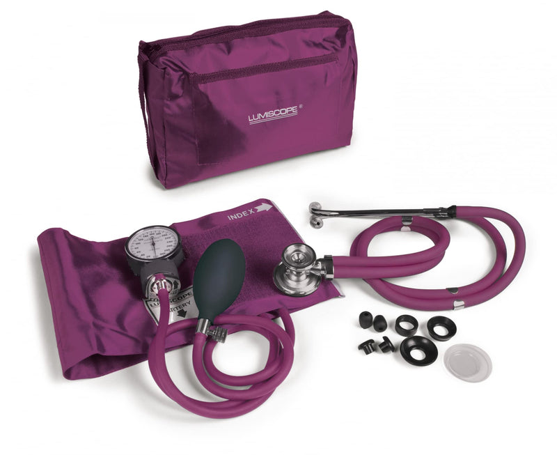 [Australia] - Lumiscope Professional Blood Pressure Kit - Stethoscope, Manual BP Cuff, Sphygmomanometer - Orchid 