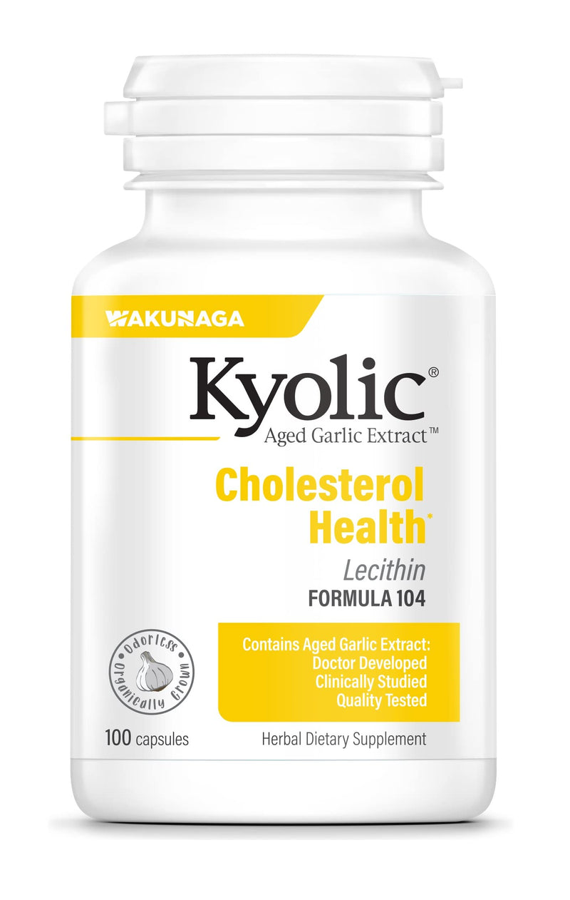 [Australia] - Kyolic Aged Garlic Extract Formula 104 Cholesterol Health, 100 Capsules (Packaging May Vary) 