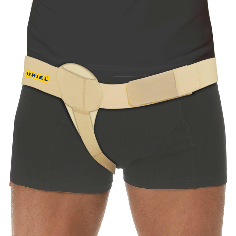 [Australia] - URIEL Hernia Belts for Men I Fits Right Side I Inguinal Hernia Belt for Men I Hernia Support I Pre & Post Surgery Hernia Truss I Adjustable Waist Strap with Compression Pad I Cream, XL Size 