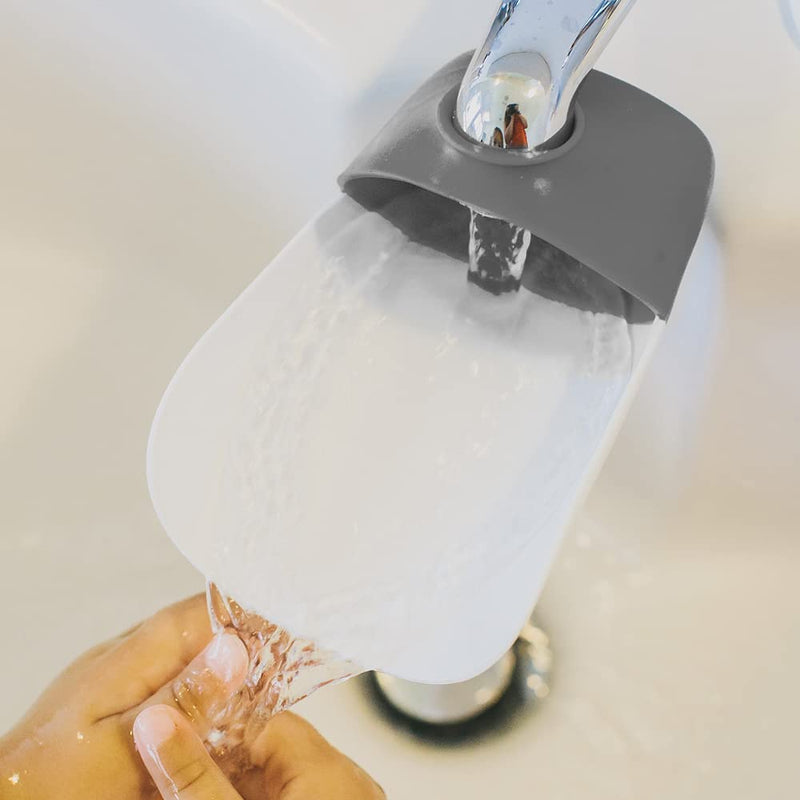 [Australia] - Prince Lionheart Fun and Safe Hand-Washing Solution | Faucet Extender for Babies and Toddlers | Fits Standard and Gooseneck Faucets | Galactic Grey 1 Pack 