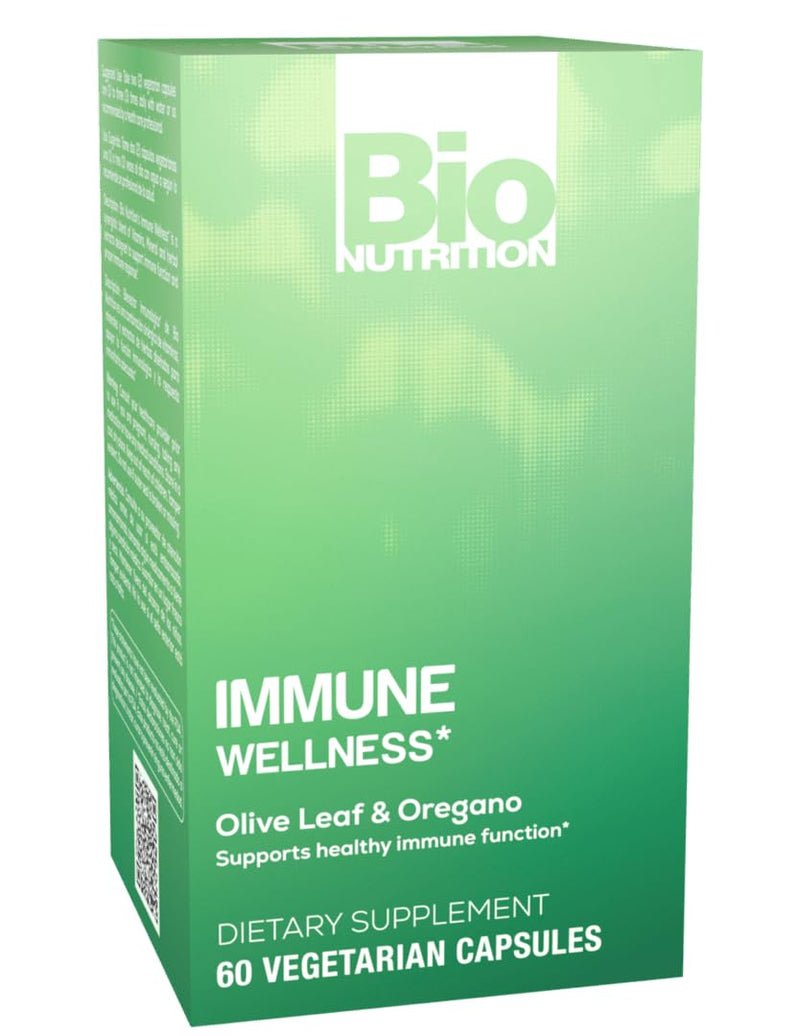 [Australia] - Bio Nutrition Immune Wellness Supplement 60 Vegetarian Capsules | Olive Leaf and Oregano | Minerals and Antioxidants for General Health Support | Immune Support 