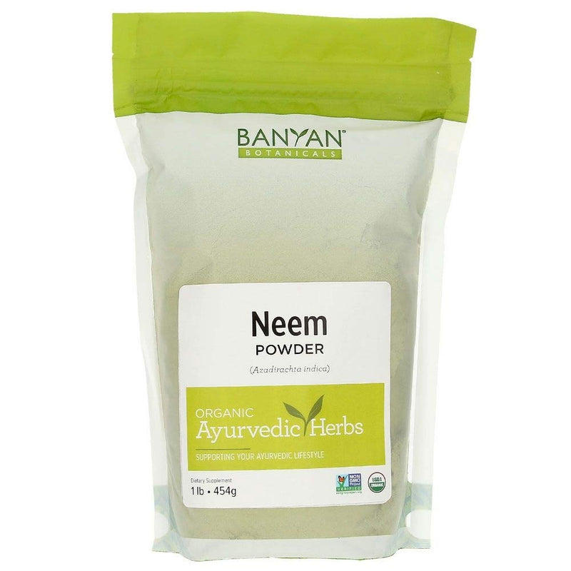 [Australia] - Banyan Botanicals Neem Powder - Organic Azadirachta Indica - Purifying Ayurvedic Herb for Healthy Skin & Blood* – 1 lb. – Fair for Life Sustainably Sourced Non-GMO Vegan 1 Pound (Pack of 1) 