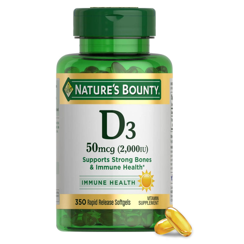 Nature's Bounty Vitamin D3 2000 IU 350 Count (Pack of 1)
