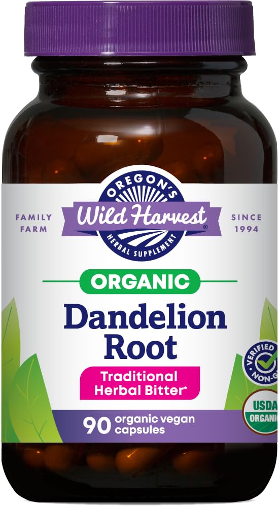 [Australia] - Oregon's Wild Harvest Dandelion Root Organic Supplement | Traditional Herbal Bitter, 90 Vegan Capsules 