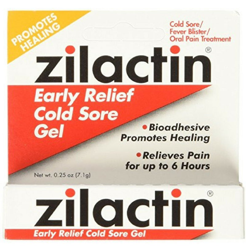 [Australia] - Zilactin Cold Sore Gel, Medicated Gel 0.25 oz (Pack of 2) 