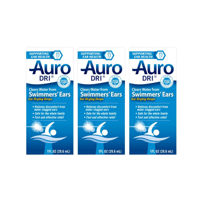 [Australia] - Auro-Dri Ear Water-Drying Aid, Helps Swimmers’ Ear, 1 Fl Oz (Pack of 3) 1 Fl Oz (Pack of 3) 
