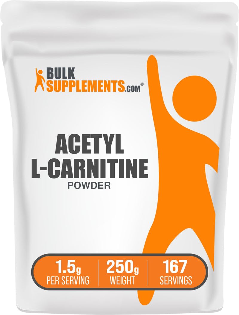 [Australia] - BulkSupplements.com Acetyl L-Carnitine Powder - as ALCAR HCl, Carnitine Supplement - Gluten Free, 1.5g per Serving, 250g (8.8 oz) (Pack of 1) 8.82 Ounce (Pack of 1) 