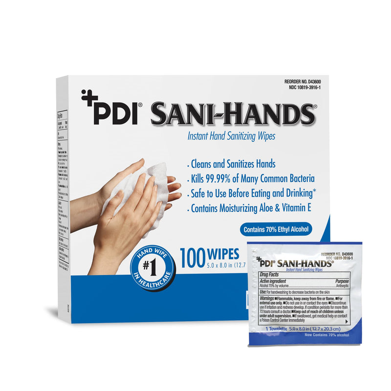 [Australia] - Sani-Hands Hand Sanitizer Wipes 100 Packets Per Box 