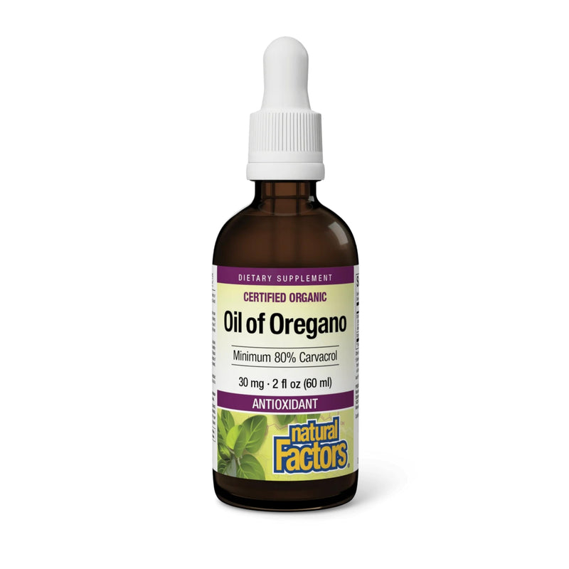 [Australia] - Natural Factors Certified Organic Oil of Oregano, Herbal Supplement for Immune Support, Vegan, Non-GMO, 2 Fl Oz 2 Ounce (Pack of 1) 