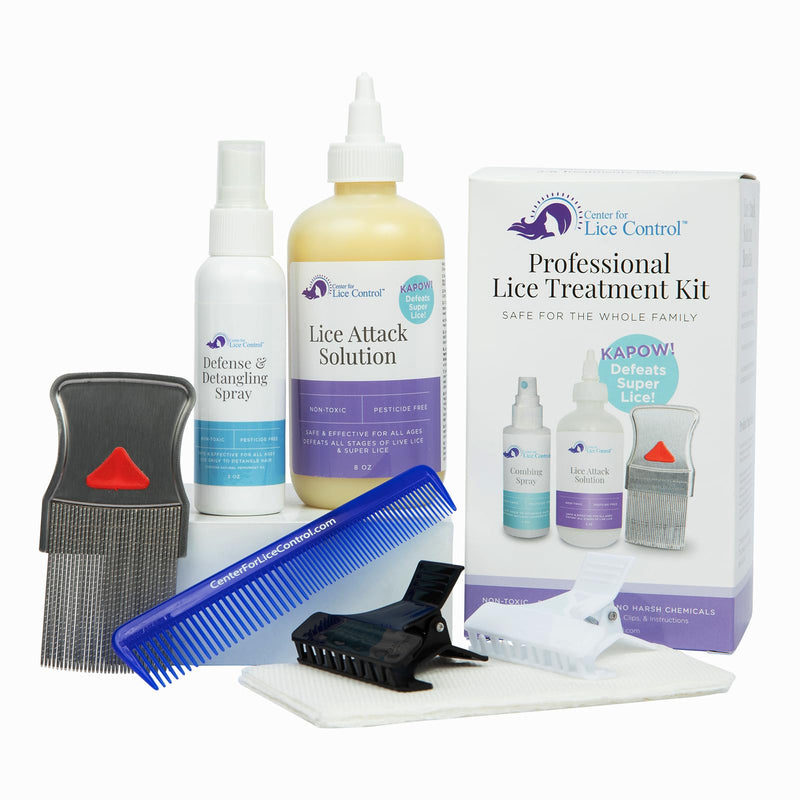 [Australia] - Kapow! All-in-One Head Lice Treatment Kit for Family, Lice Treatment for Kids & Adults, 7-Pack Lice Treatment Extra Strength Family, Lice Kit with Sensitive Scalp Lice Shampoo, Spray, & Lice Combs 
