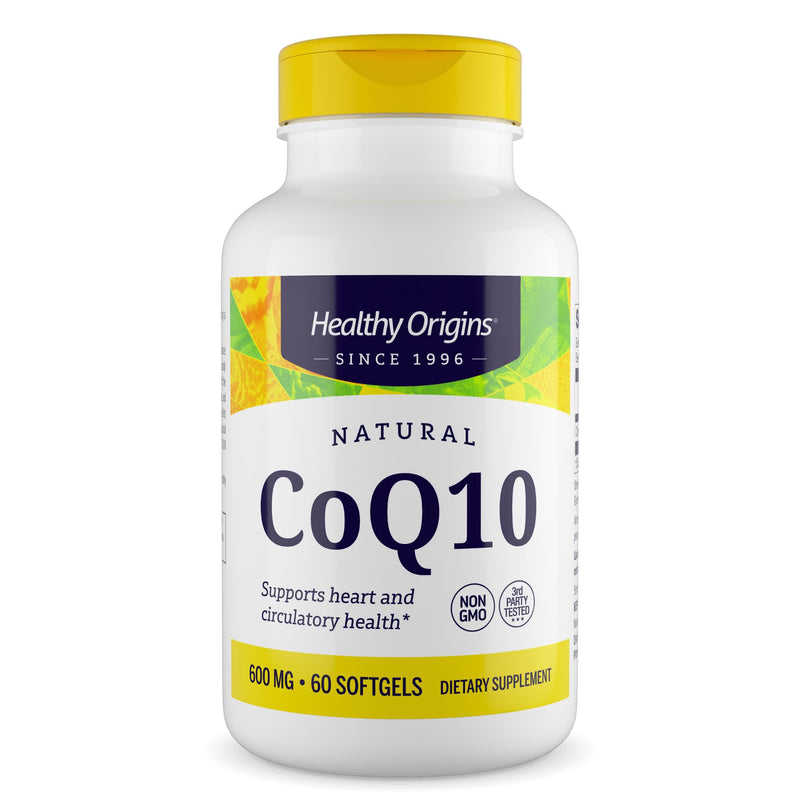 Healthy Origins CoQ10 600 mg, Kaneka Q10, 60 Softgels 60 Count (Pack of 1) Bronze