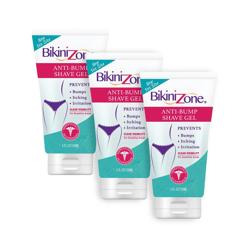 [Australia] - Bikini Zone Anti-Bump Shave Gel for Sensitive Areas, 5 Oz, 3 Pack 5 Ounce (Pack of 3) 