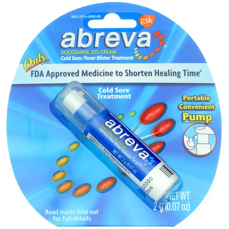 [Australia] - Abreva 2grm Pump Size 1ct Abreva Cold Sore Treatment 