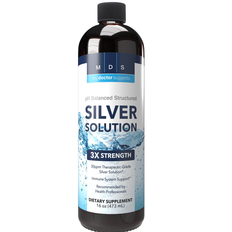 [Australia] - Alkaline Structured Silver Liquid Supplement 30ppm - Advanced Immune Support Liquid Drops - Extra Strength Structured Colloidal Silver Mineral Supplements - Made in USA (16 oz) 16 Fl Oz (Pack of 1) 
