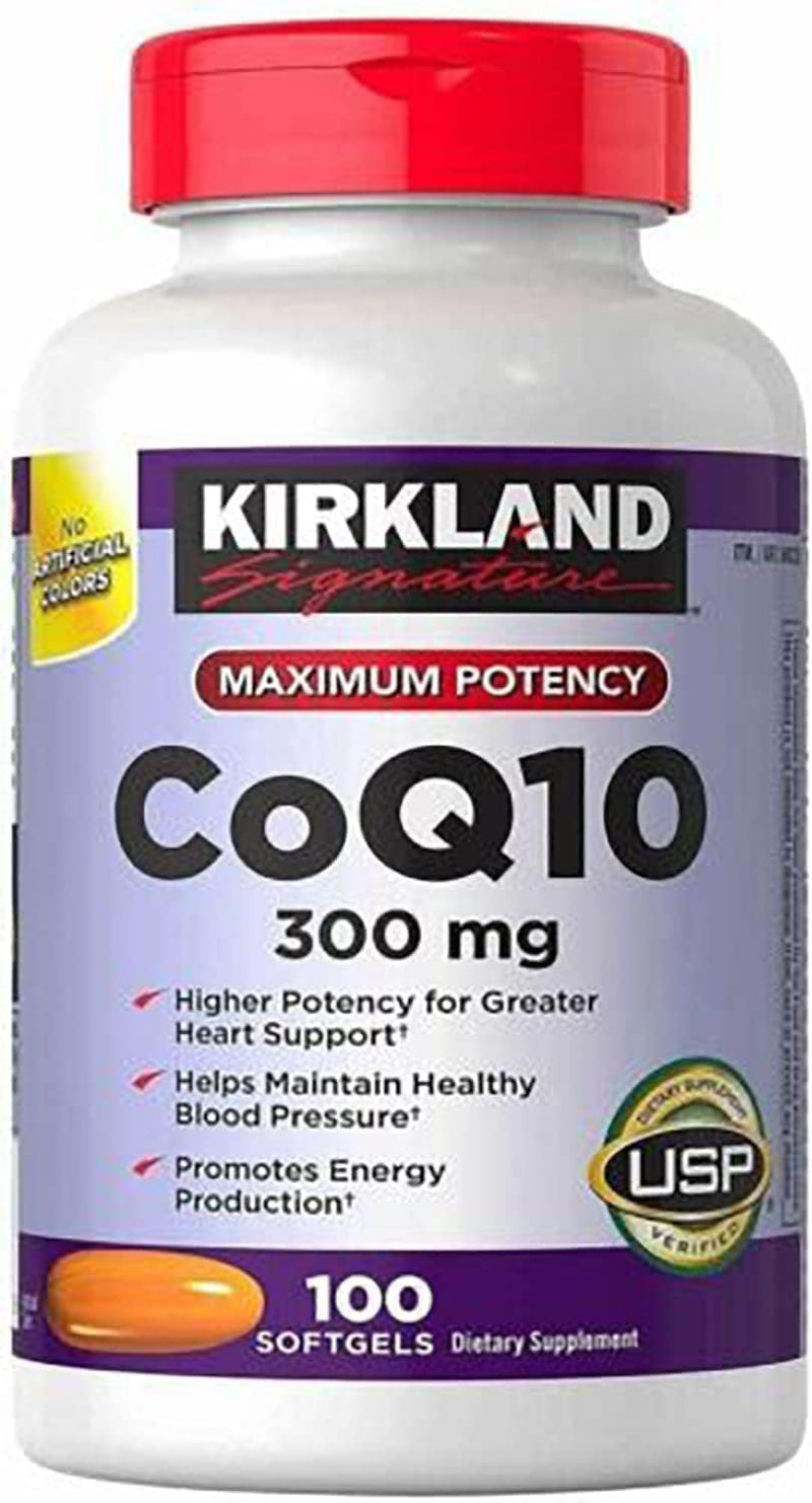 [Australia] - Kirkland Signature CoQ10 300mg 100 Softgels 100 Count (Pack of 1) 
