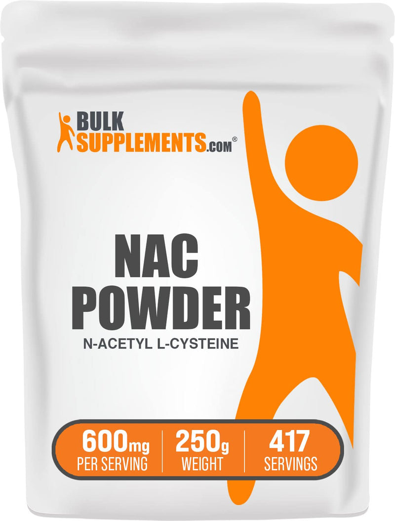 [Australia] - BulkSupplements.com NAC Powder - N-Acetyl Cysteine 600mg, NAC Supplement - Antioxidant Support, Gluten Free - 600mg per Serving, 417 Servings, 250g (8.8 oz) (Pack of 1) 417 Servings (Pack of 1) 