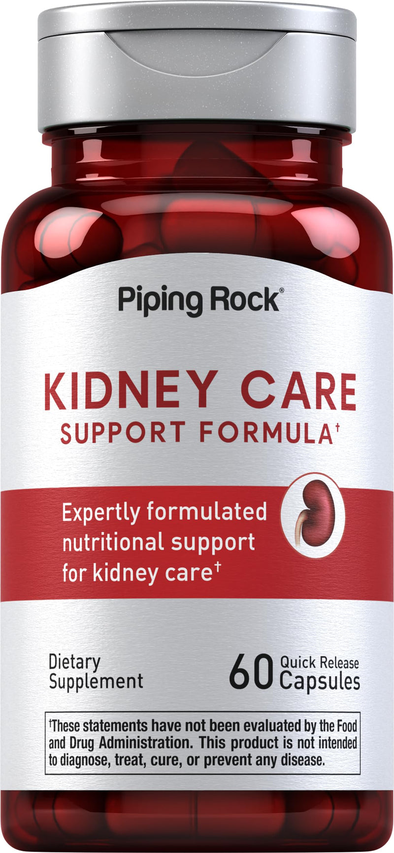 Piping Rock Kidney Support Supplement | 60 Capsules | Care & Restore Formula | For Men and Women | Non-GMO, Gluten Free