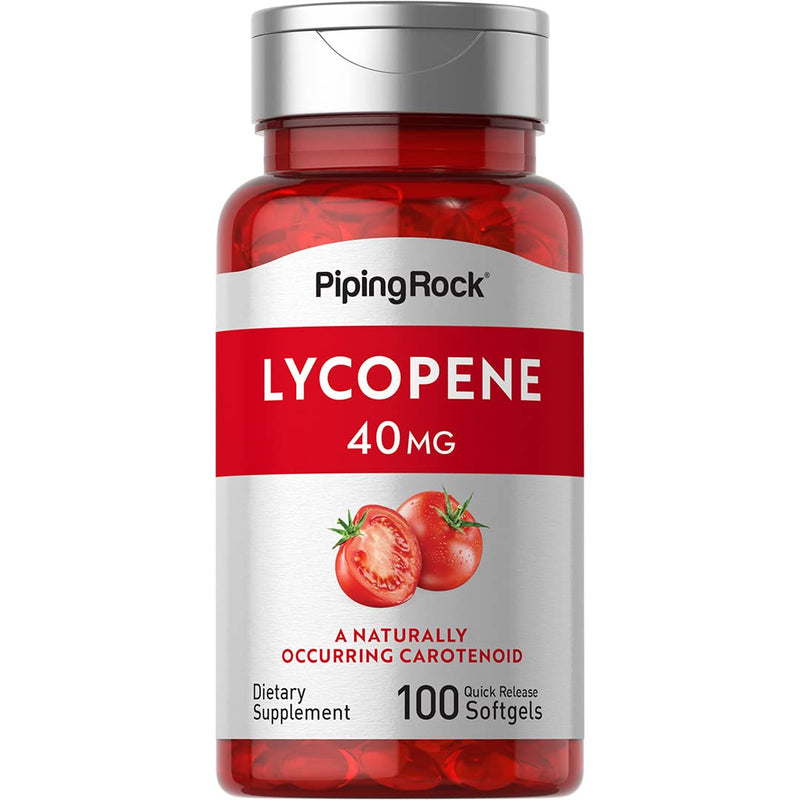 [Australia] - Piping Rock Lycopene Supplement | 40mg | 100 Softgels | Carotenoids | Non-GMO, Gluten Free 