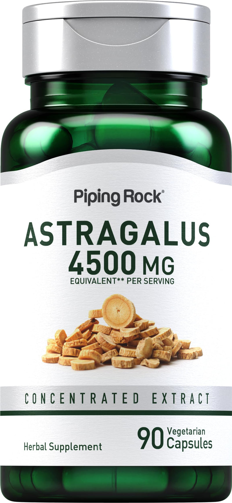 [Australia] - Piping Rock Astragalus Root Extract Capsules | 4500mg | 90 Count | Vegetarian, Non-GMO, Gluten Free Supplement 