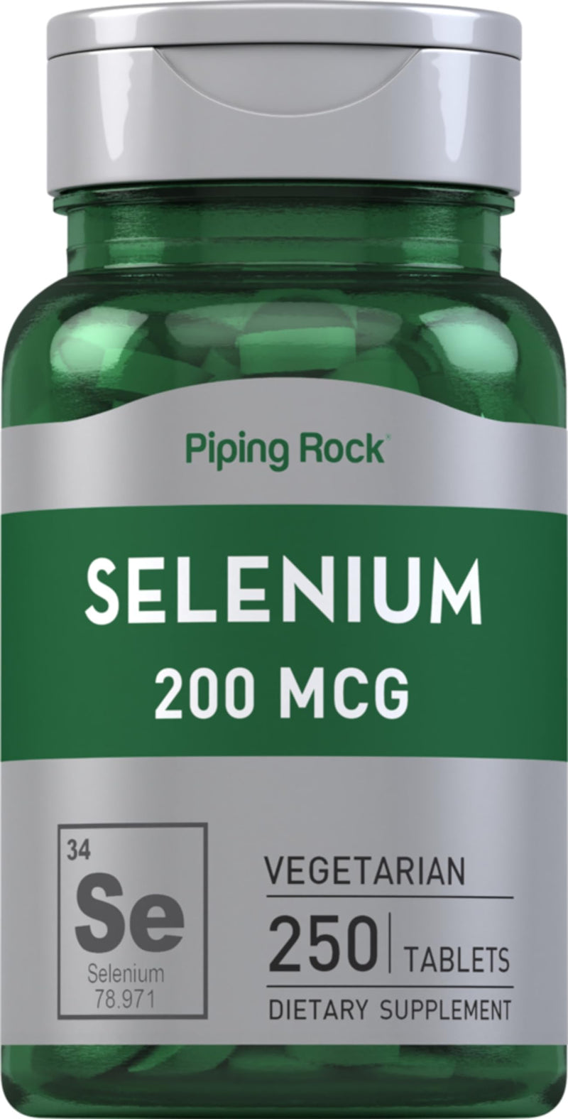 [Australia] - Piping Rock Selenium 200mcg Supplement | 250 Tablets | Vegetarian, Non-GMO, Gluten Free 