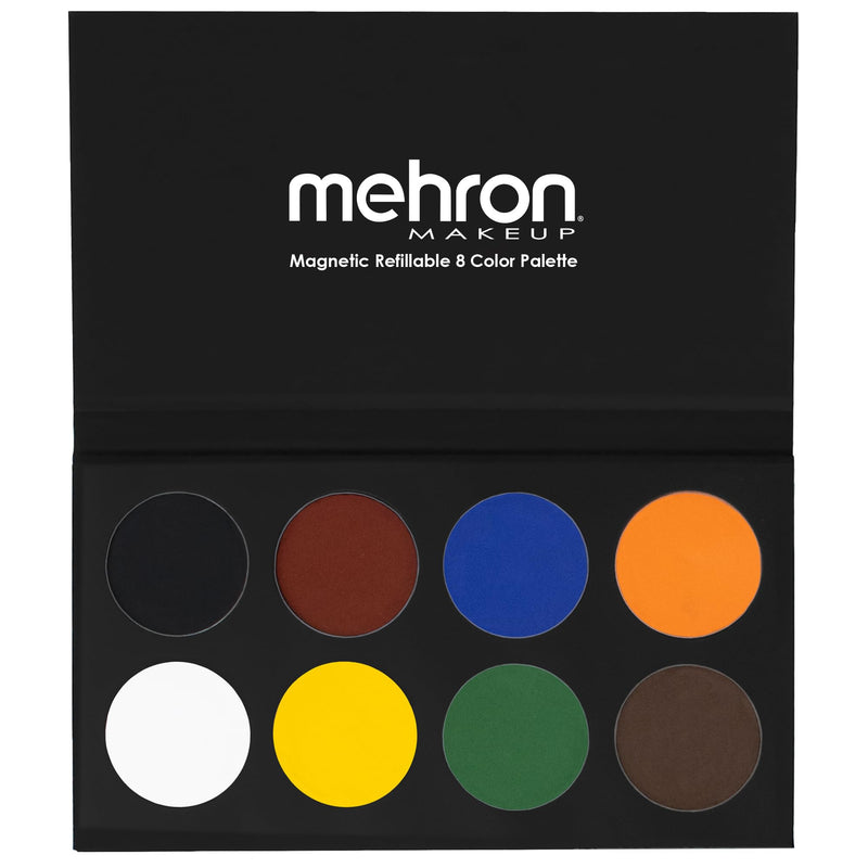 [Australia] - Mehron Makeup Paradise Makeup FX 8 Color Basic Palette | Magnetic Refillable Body Paint & Face Paint Palette | Professional & Water Activated | Costumes, SFX, Halloween, & Cosplay 