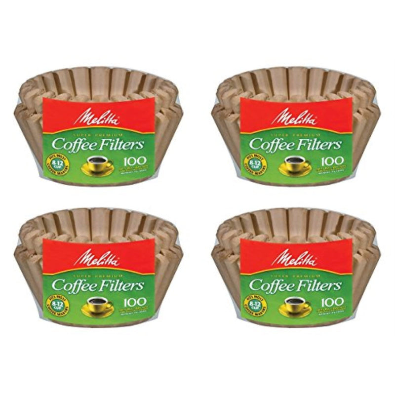 [Australia] - Melitta 8-12 Cup Basket Filter Paper (Natural Brown, 400 Count) 