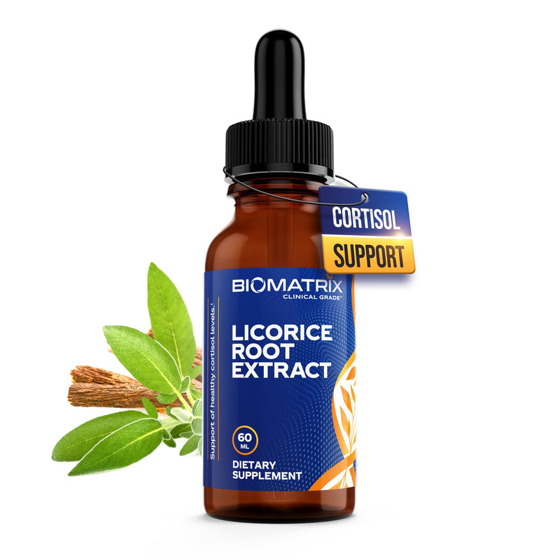[Australia] - BioMatrix Licorice Root Extract (1200 Drops 2 fl. oz) More Active Ingredient Than Competing Brands (0.87 mg Glycyrrhizin per Drop), Less Doses Needed, Concentrated, Raise Cortisol, Energy 