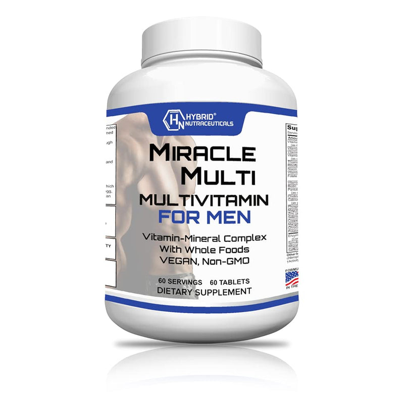 Performance Blend, Best Multivitamin for Men, Vitamin and Mineral Supplement with Probiotics, Superfood Enzyme Blend for Optimized Heart, Prostate, Stamina, Energy, Non-GMO, 60 Day Supply
