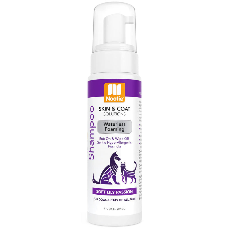 Nootie Foaming Waterless Shampoo for Dogs and Cats, 7-Ounce, Soft Lily Passion - PawsPlanet Australia