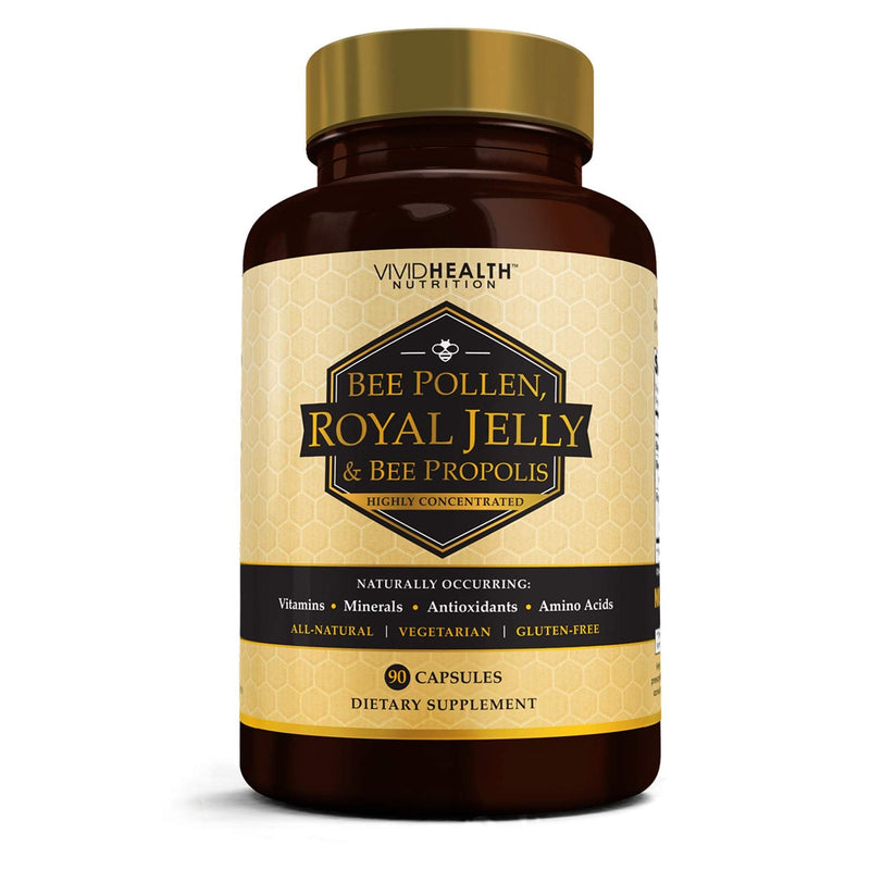 [Australia] - High Potency Royal Jelly and Bee Pollen Capsules, 90 Count 