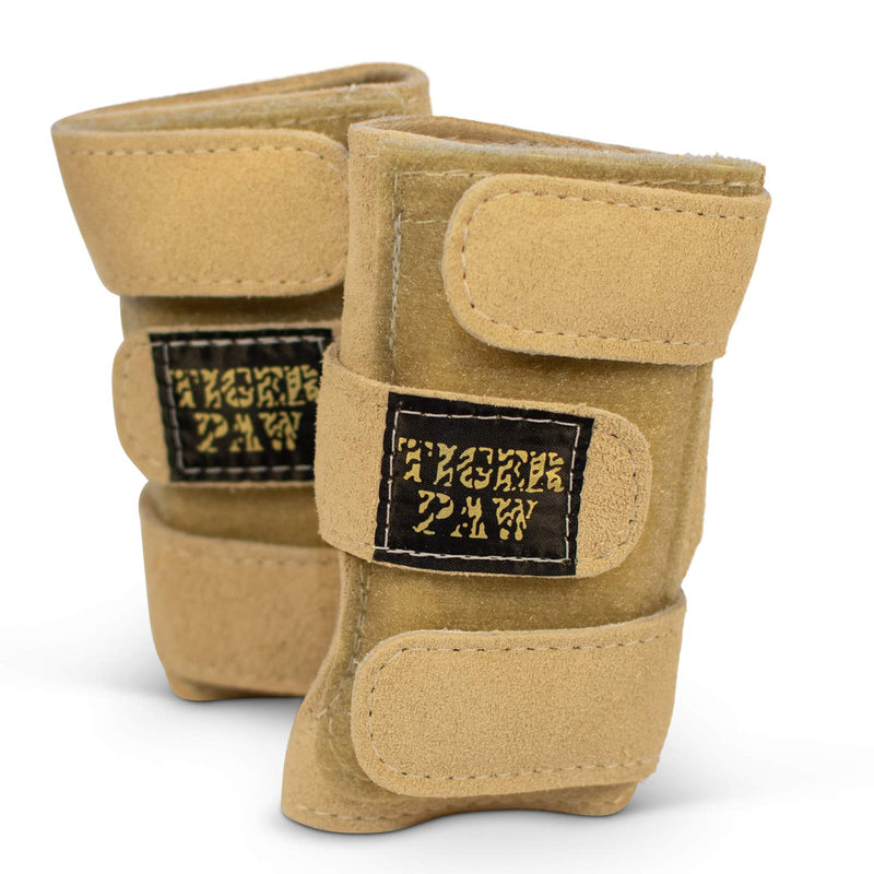 [Australia] - Tiger Paw Authentic Gymnastics Wrist Supports (Sold in Pairs) - Original Competition-Grade Gymnastics Wrist Guards, Wrist Support Braces, Adjustable, Made in USA Hand Wraps Small (69 to 115 pounds) Sand 