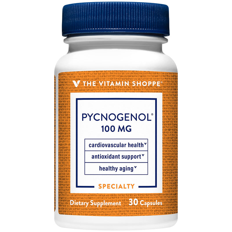 [Australia] - The Vitamin Shoppe Pycnogenol 100mg - Antioxidant That Supports Cardiovascular, Skin & Cellular Health(30 Capsules) 