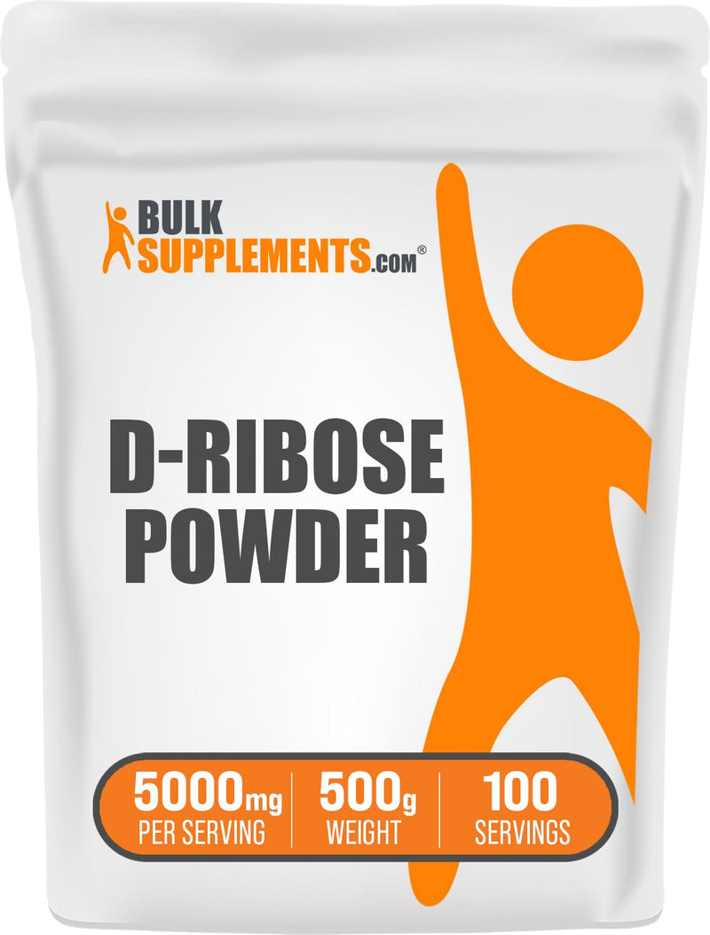 [Australia] - BulkSupplements.com D-Ribose Powder - D-Ribose Supplement, Ribose 5000mg, for Energy Support - Unflavored & Gluten Free, 5000mg per Serving, 500g (1.1 lbs) (Pack of 1) 100 Servings (Pack of 1) 