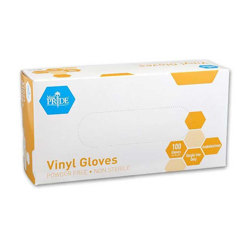 [Australia] - MedPride General Purpose Powder-Free Vinyl Gloves, Medium, Box/100 
