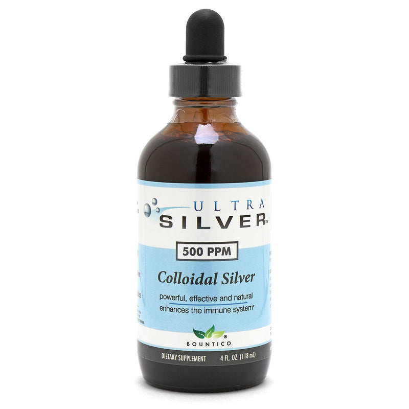 [Australia] - Ultra Silver® Colloidal Silver | 500 PPM, 4 Oz (118mL) | Mineral Liquid Supplement | True Colloidal Silver - with Dropper 