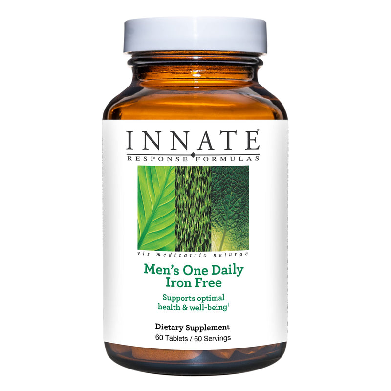 Innate Response Formulas Mens Multivitamin One Daily Iron Free, 60 Tablets | One Daily for Men, Vitamin C, B12, B6, D3, Methylfolate & Zinc, Vegetarian, Non-GMO, Gluten-Free, 60 Servings