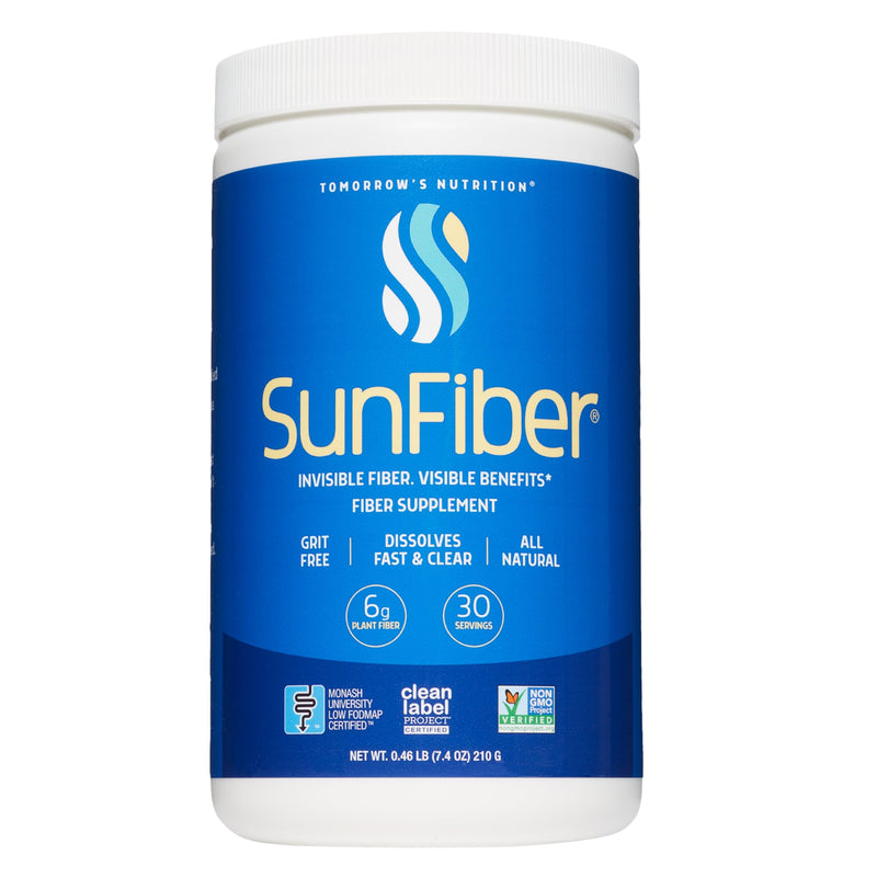 [Australia] - Tomorrow's Nutrition, Sunfiber, Prebiotic Fiber Supplement for Digestive Health, Low FODMAP, Gluten-Free, Unflavored, 30 Servings 